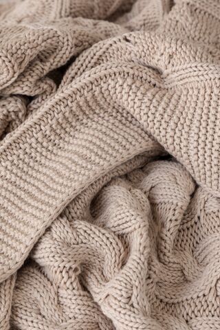 5x Plaid Taupe 130×170 cm – Zachte Woondeken VIDI, Sogno Avvolgente